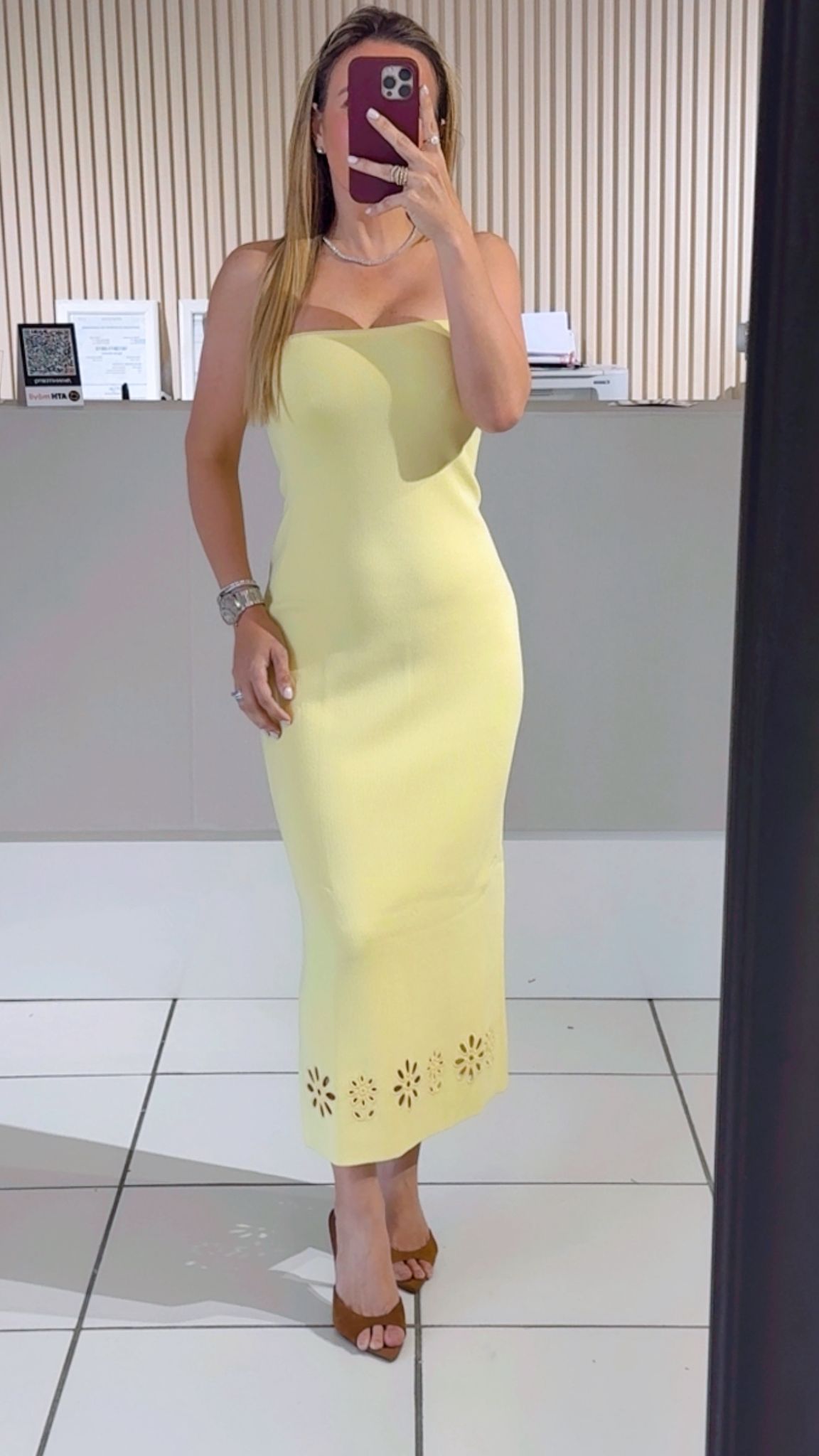 YELLOW Sweater Knit Dress