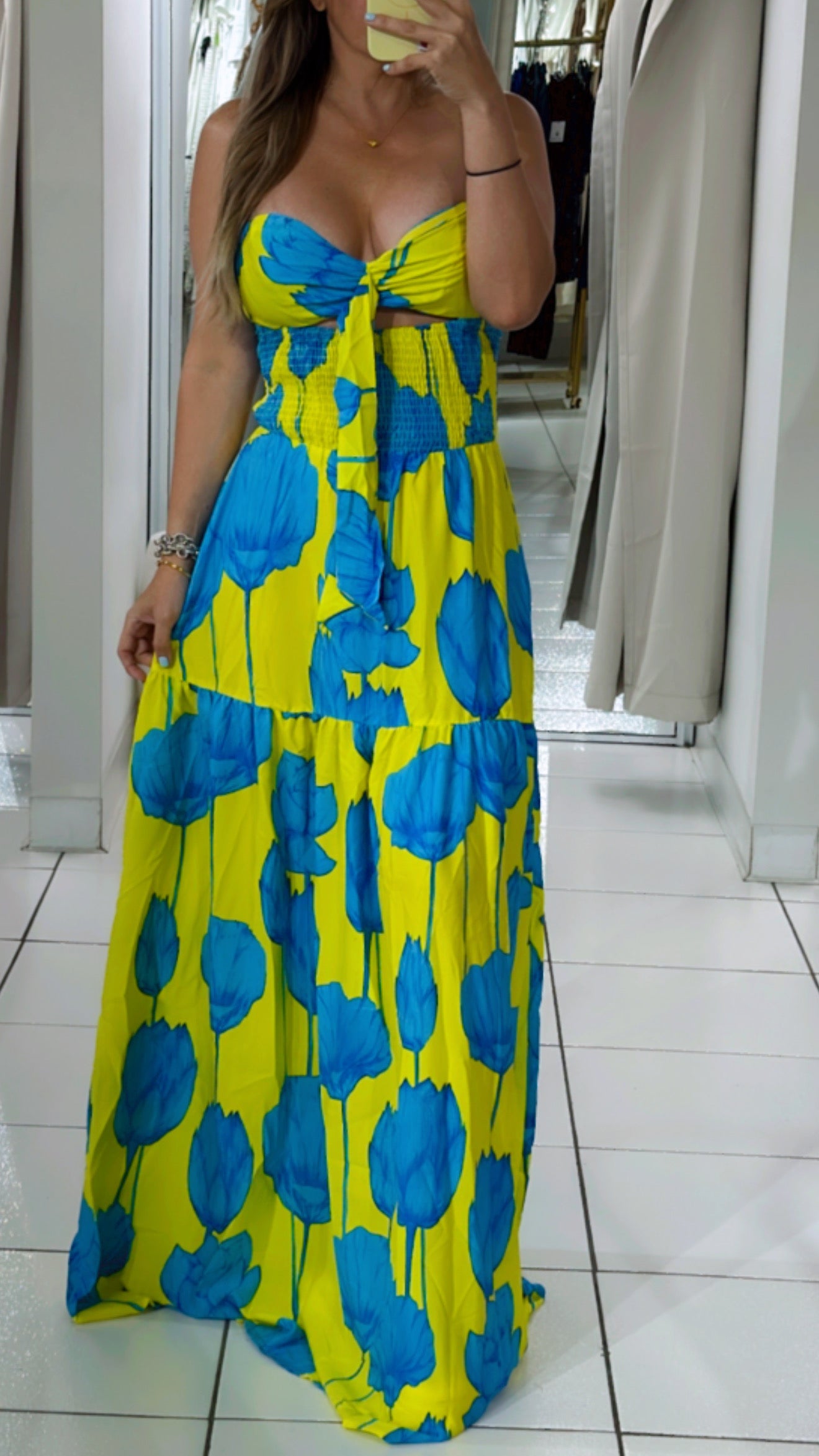 Neon maxi dress