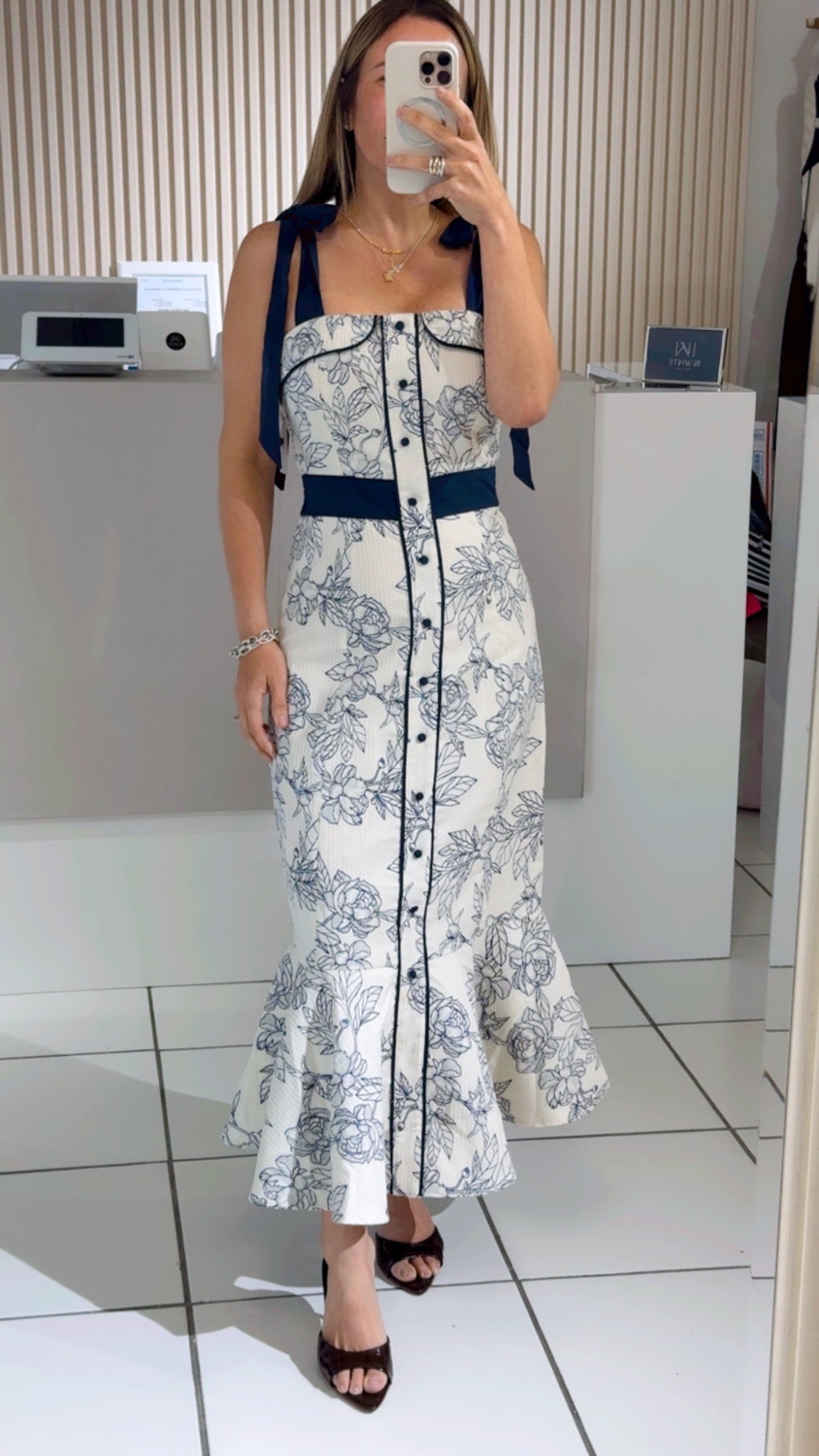 Lanita Bow Shoulder Dress