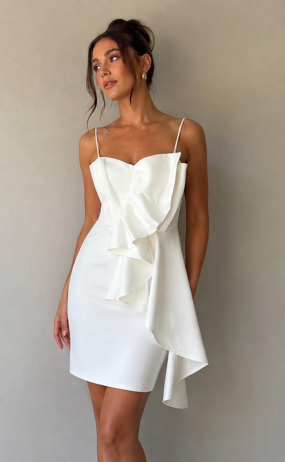 Tube Top Asymmetric Midi Dress