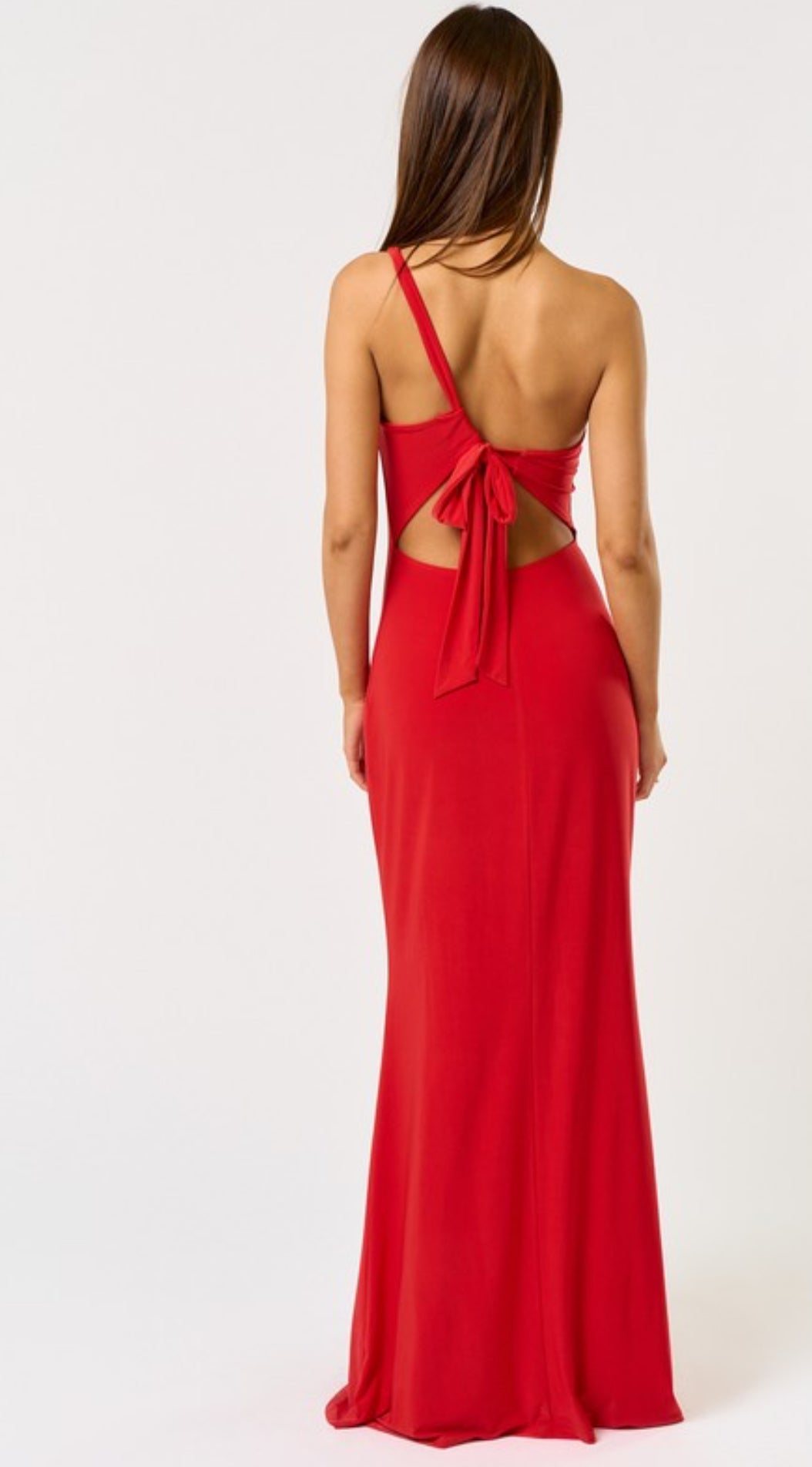 Red orange maxi dress