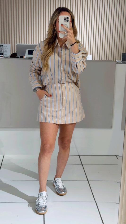 Striped cream set