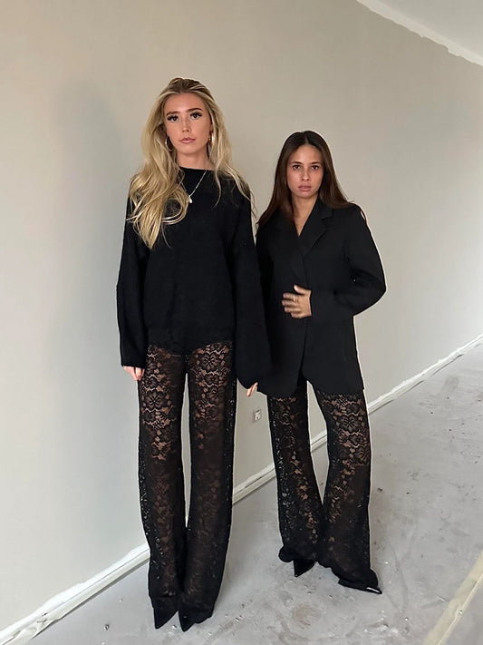 Lace black pant