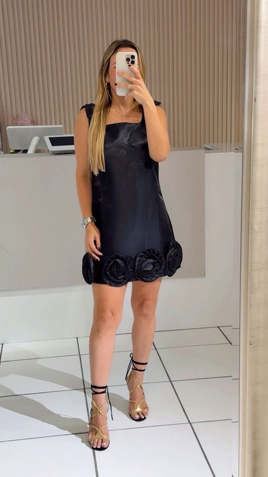 Rose black dress