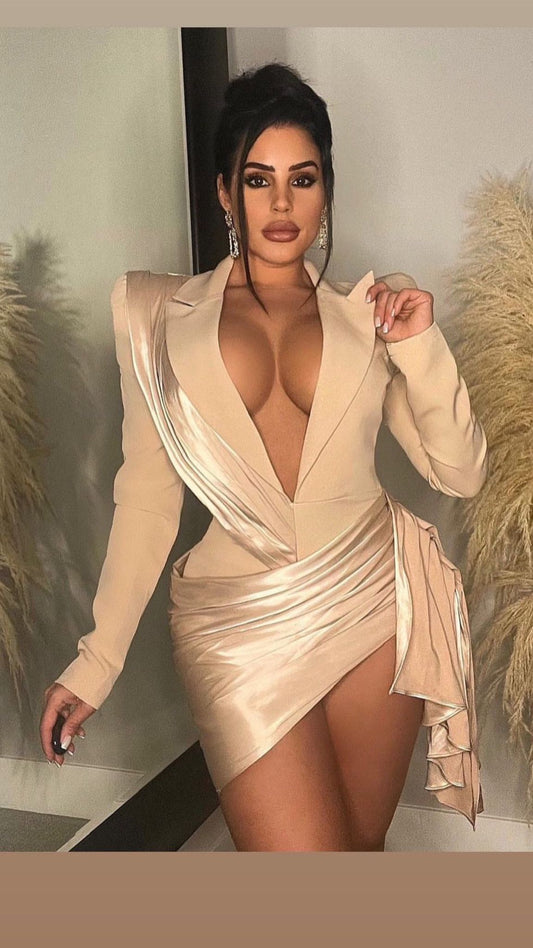 Cream Suit Dress