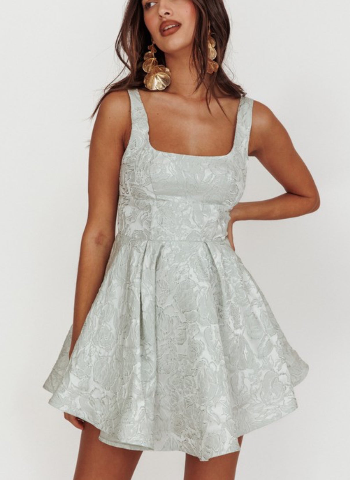 Jacquard mini dress