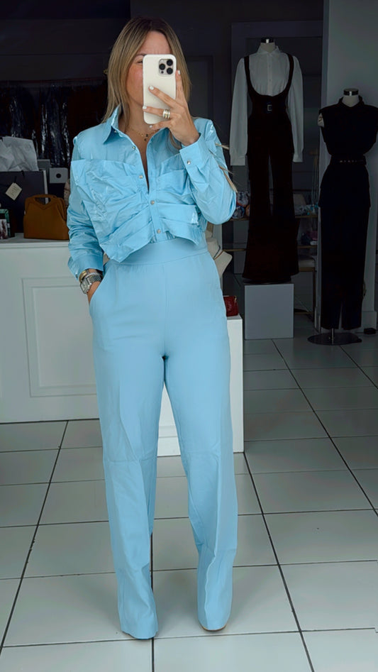 Blue jumpsuit