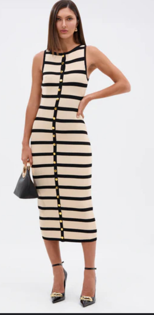 Stripe midi dress