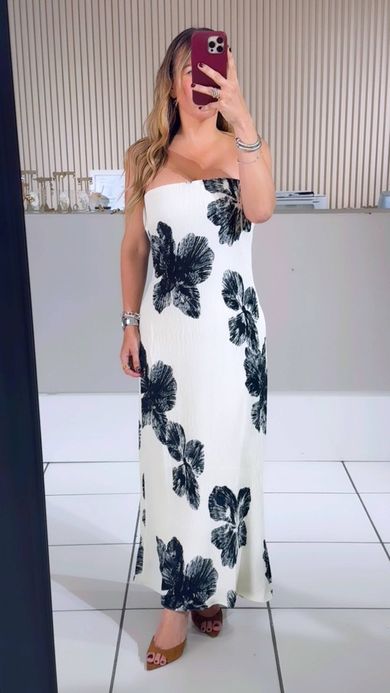 Black flower dress