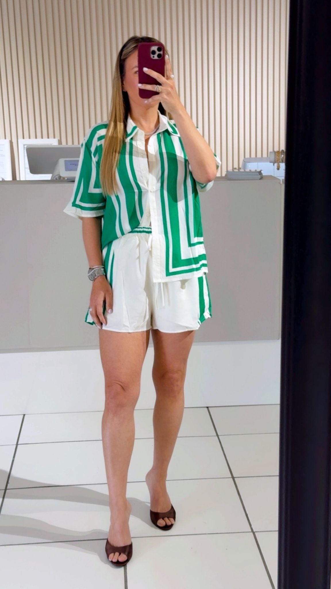 WOVEN SHORT SET