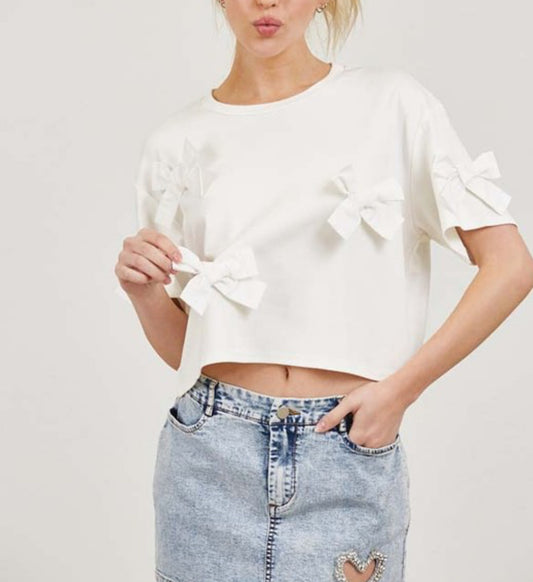 White bow top