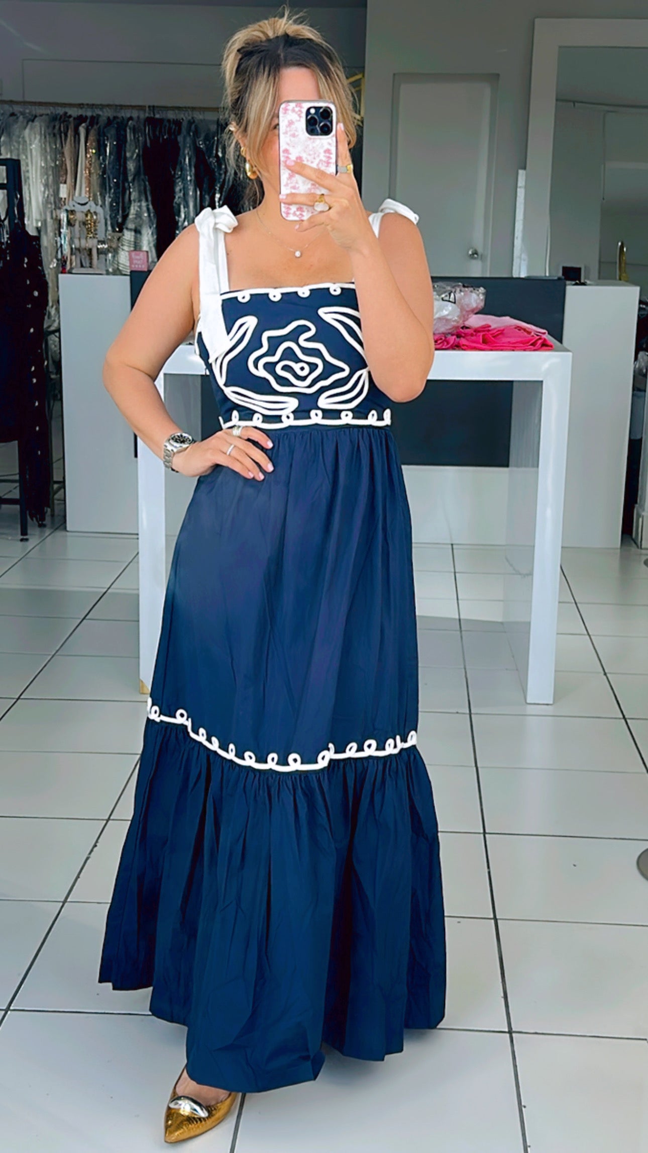 Lorianis blue dress