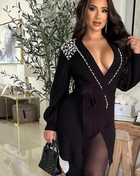 Black sweater dress