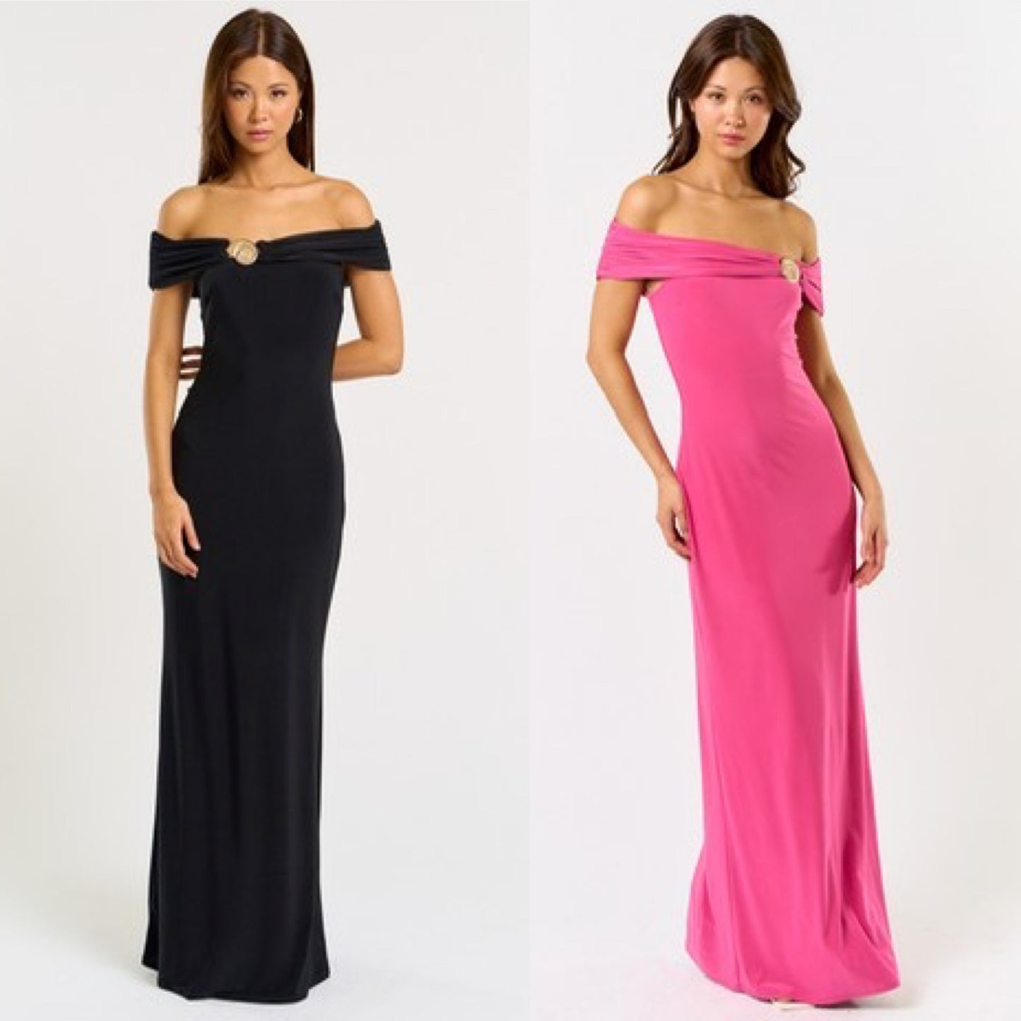 Off shoulder pink dress