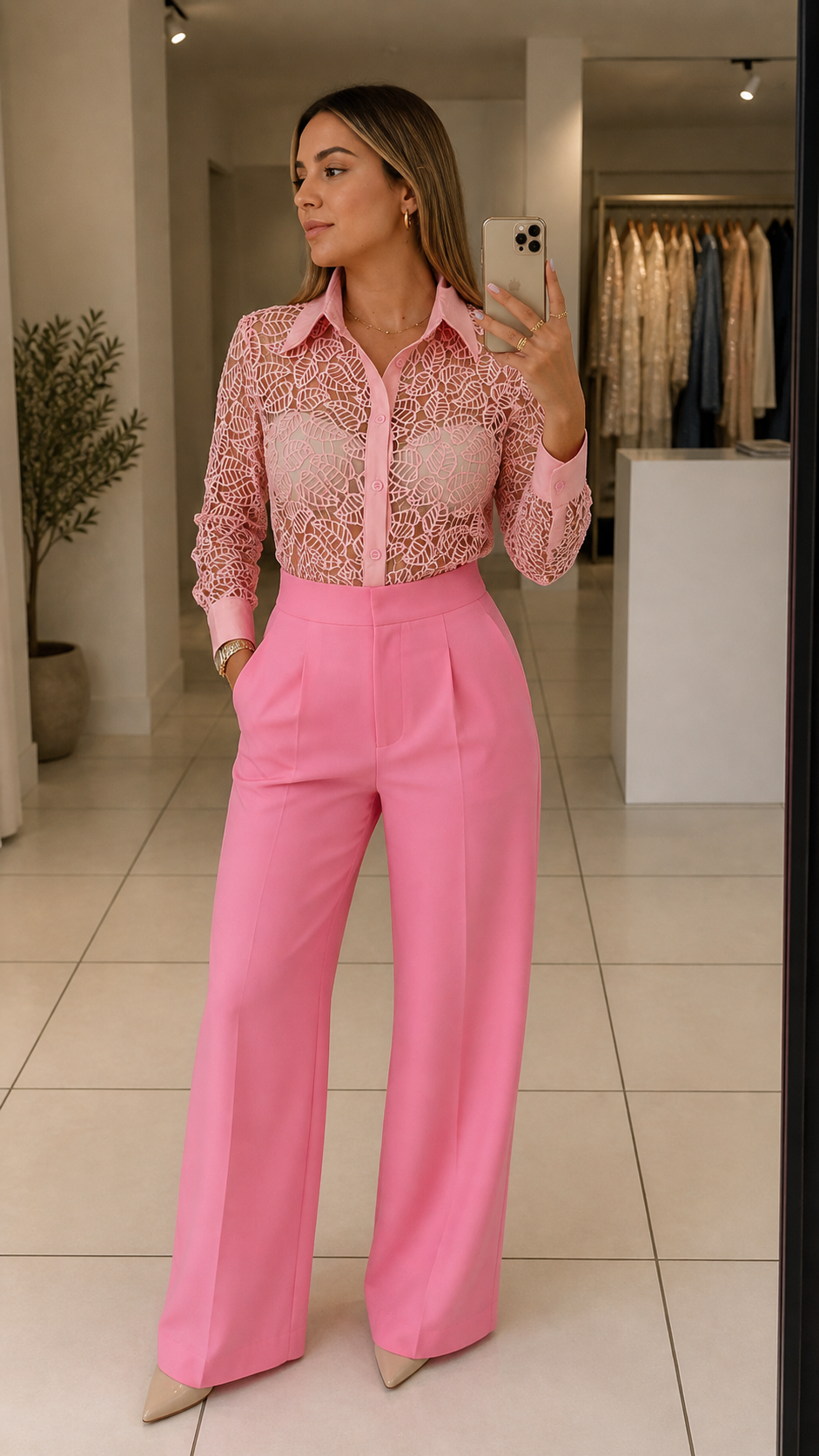 Rose pink top