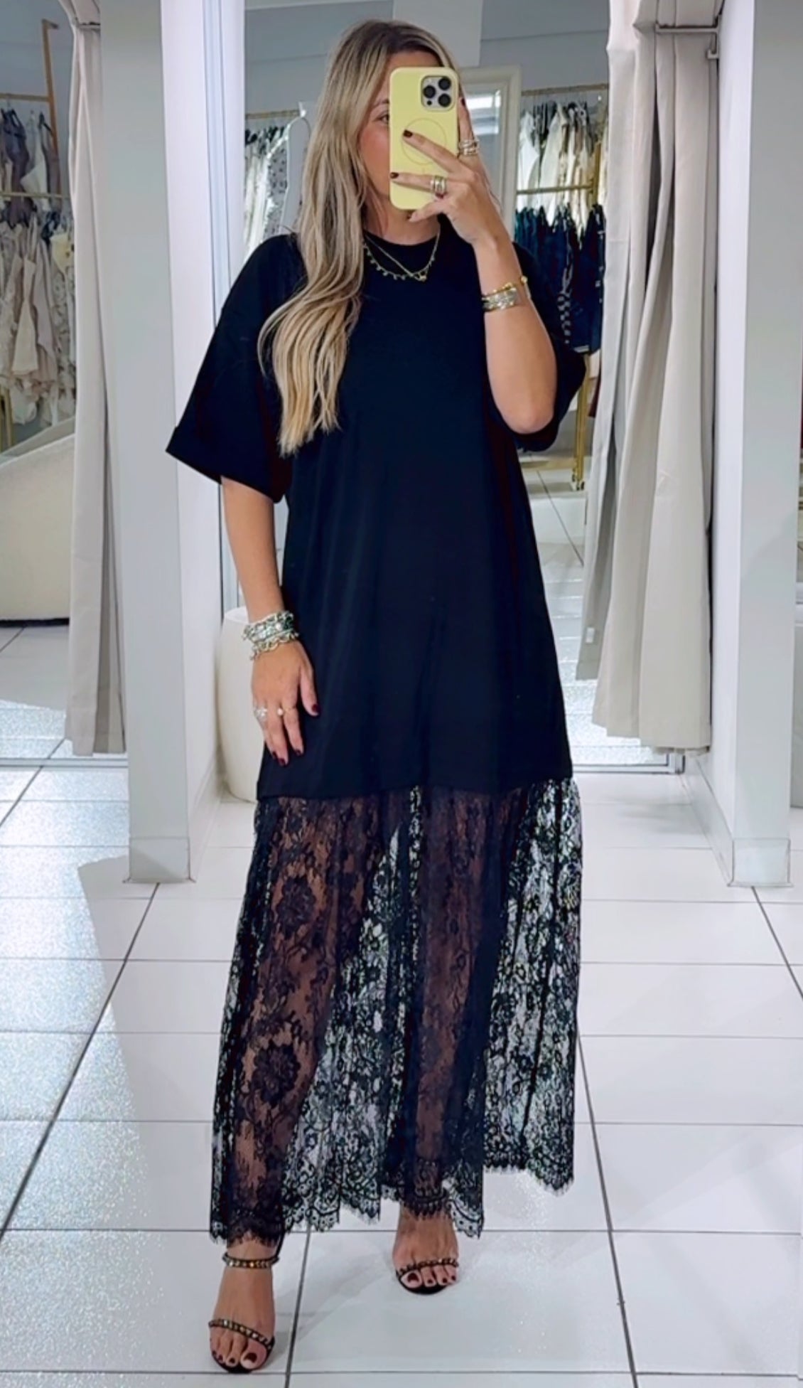 Tshirt lace dress