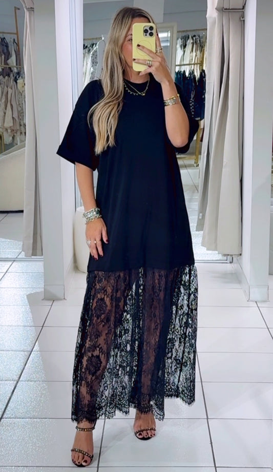 Tshirt lace dress