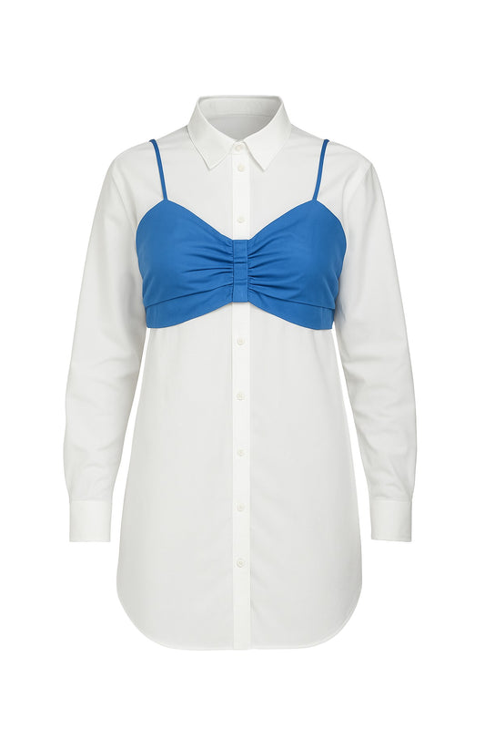 Lslv Button Up W Cropped Bralette
