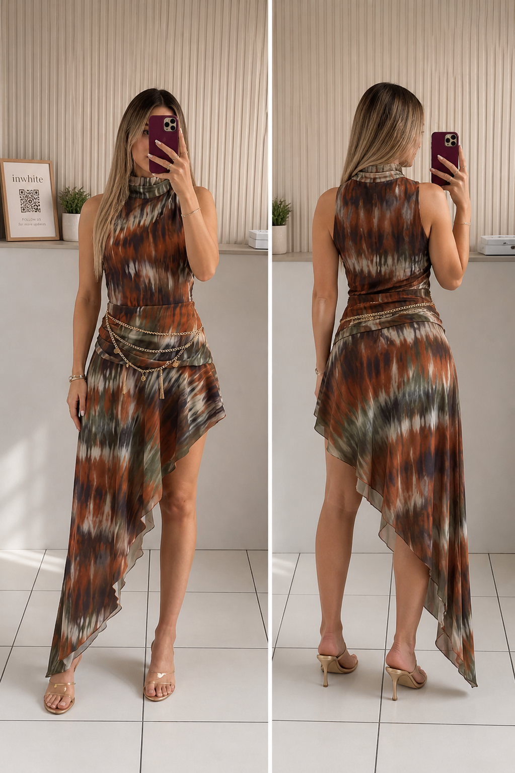 MULTI HI LOW DRESS