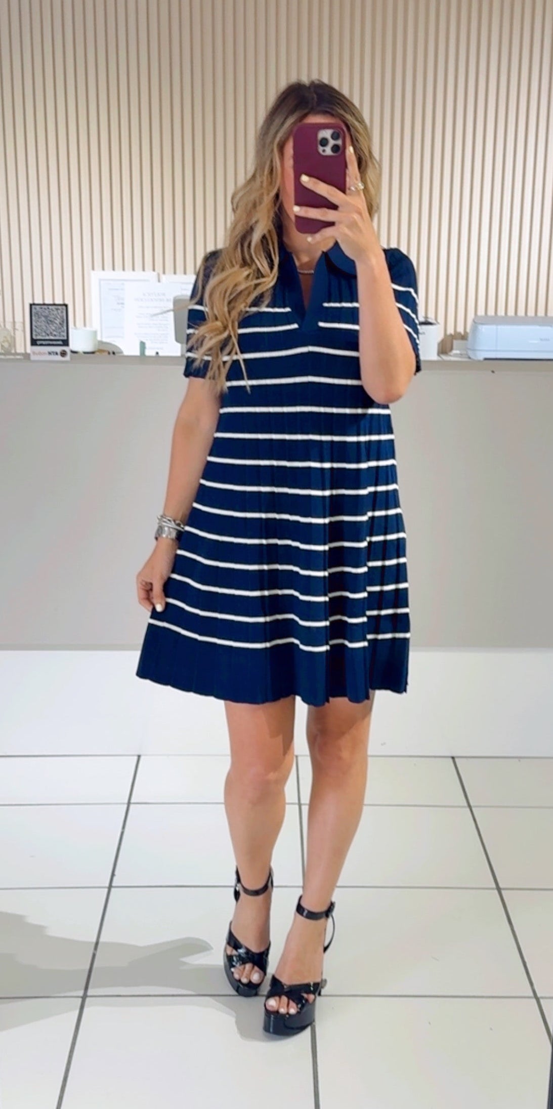 Navy Stripe Dress