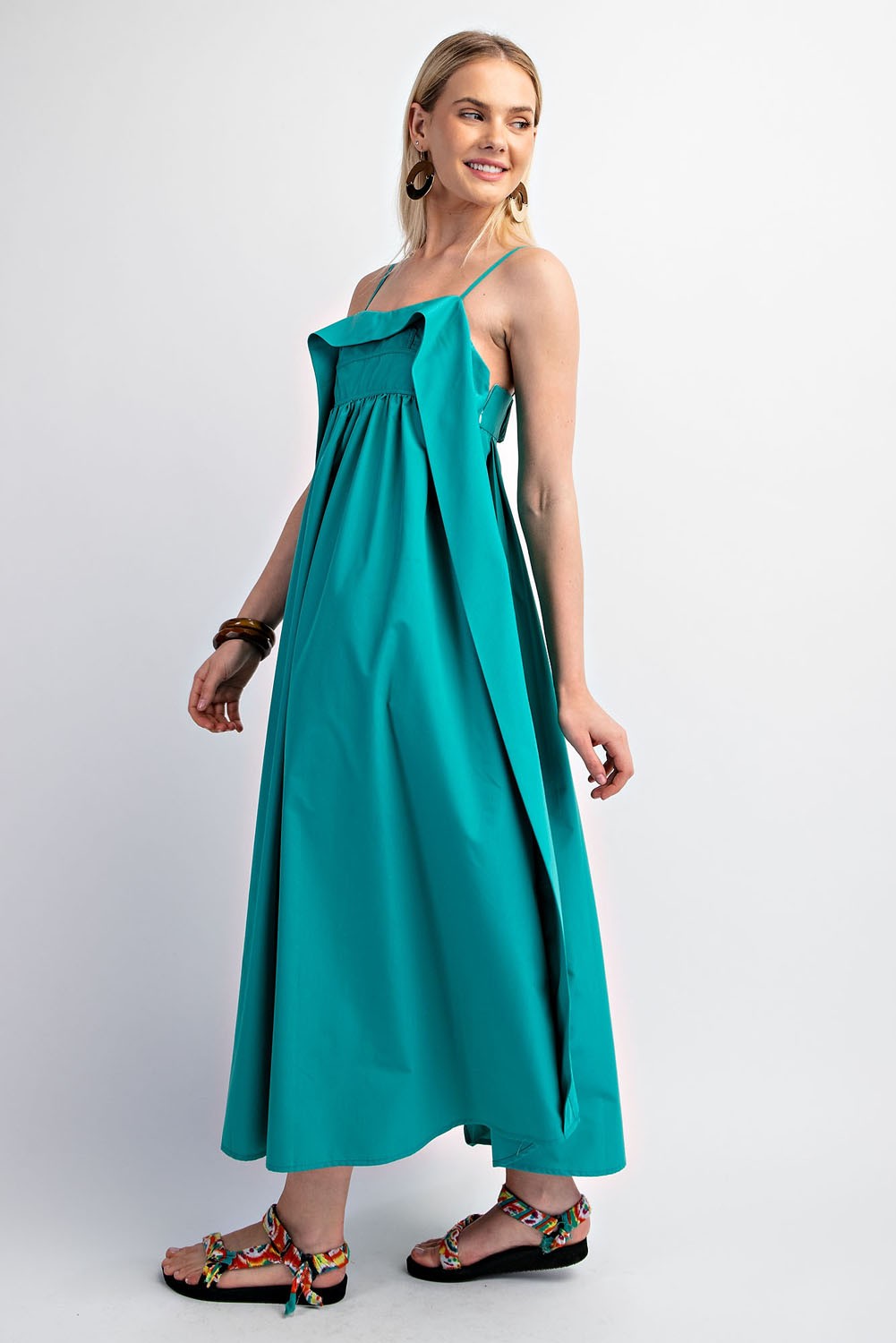 Open Back Midi Dress