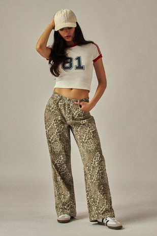 Animal print Jean