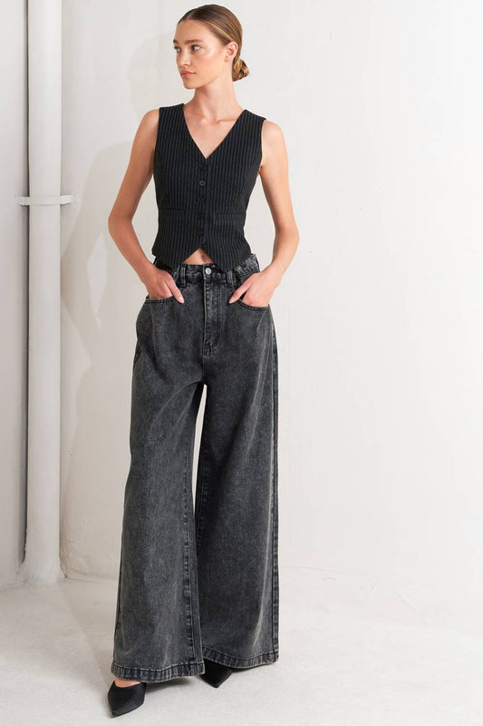 Washed Denim Pant