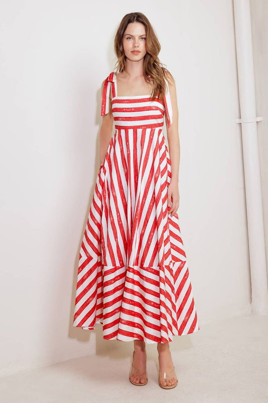 RED WOVEN DRESS