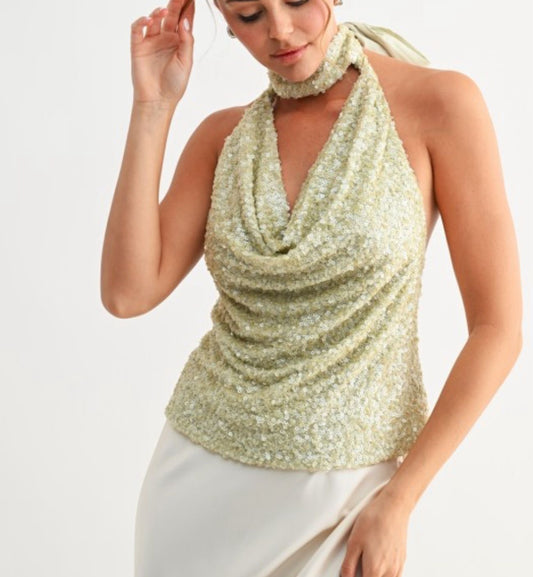 Green sparkle top