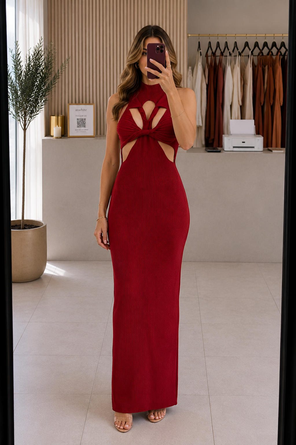 Twirl wine dress