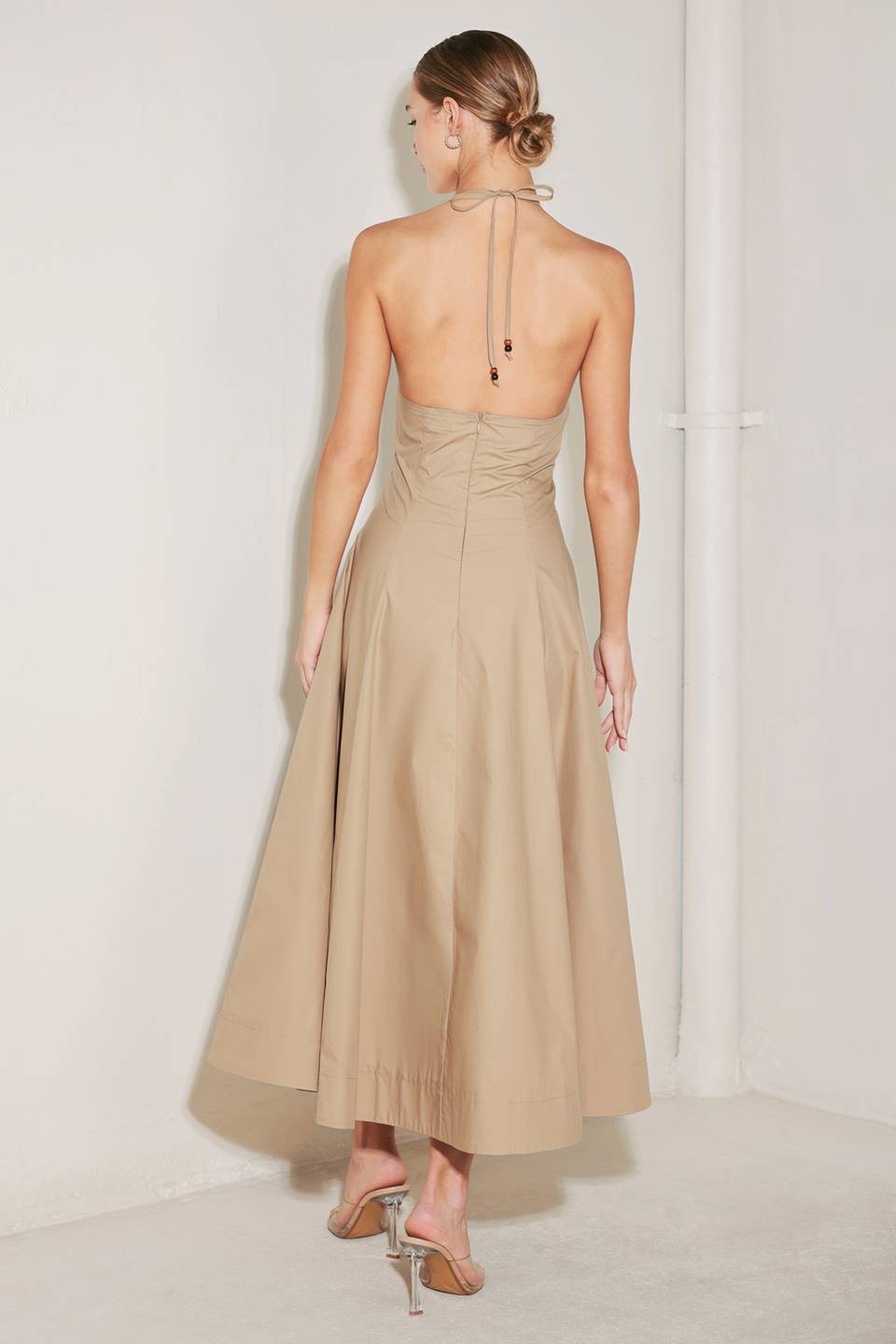 TAUPE MIDI DRESS