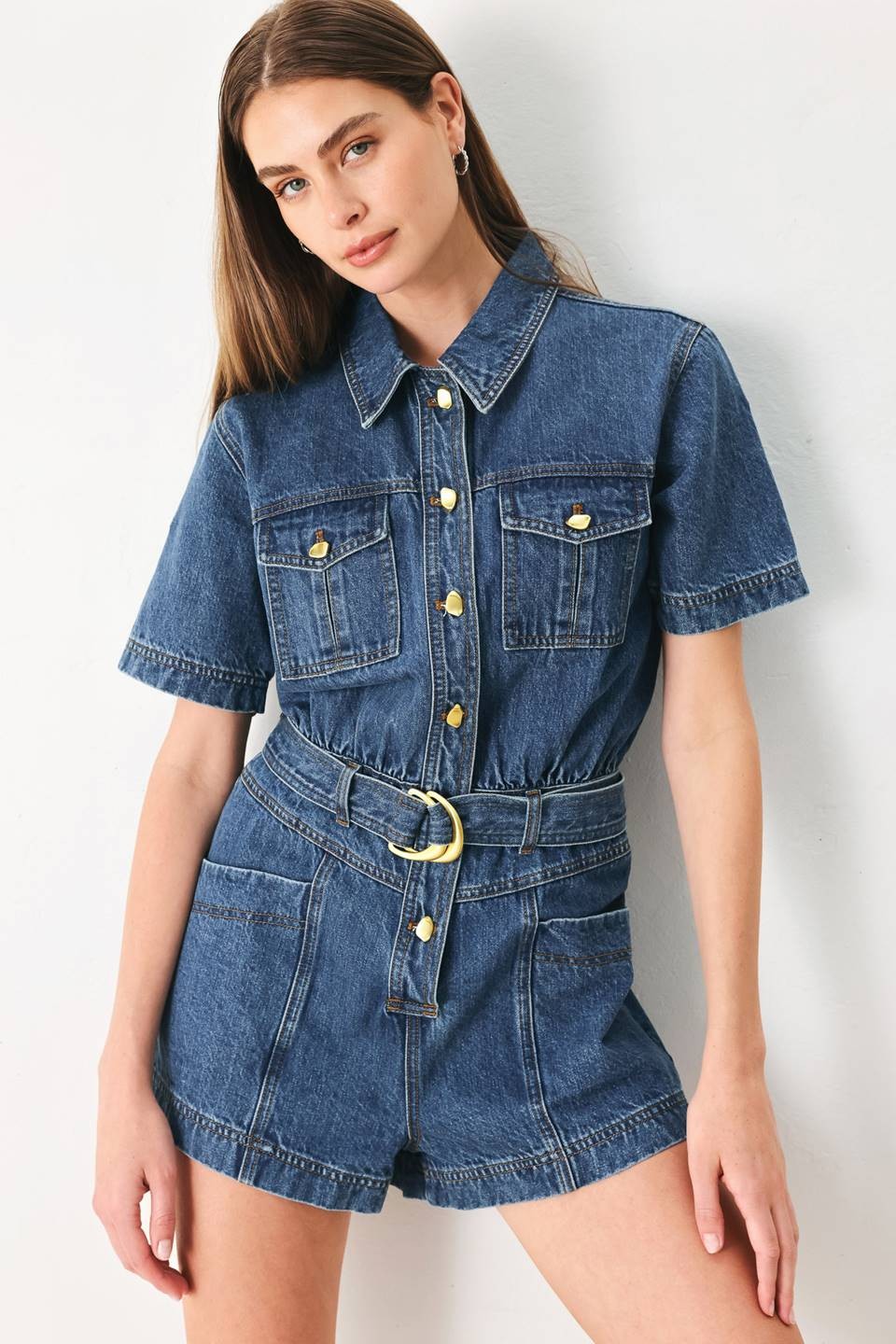 Denim Romper