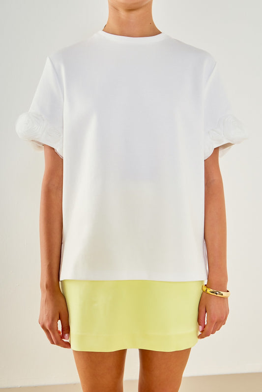 Boyfriend T-shirt With Rosette Details