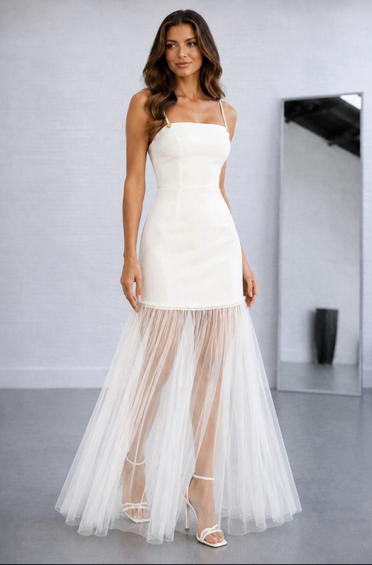 CREAM Luna Tulle Maxi Dress