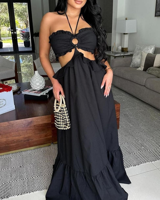 Black maxi dress