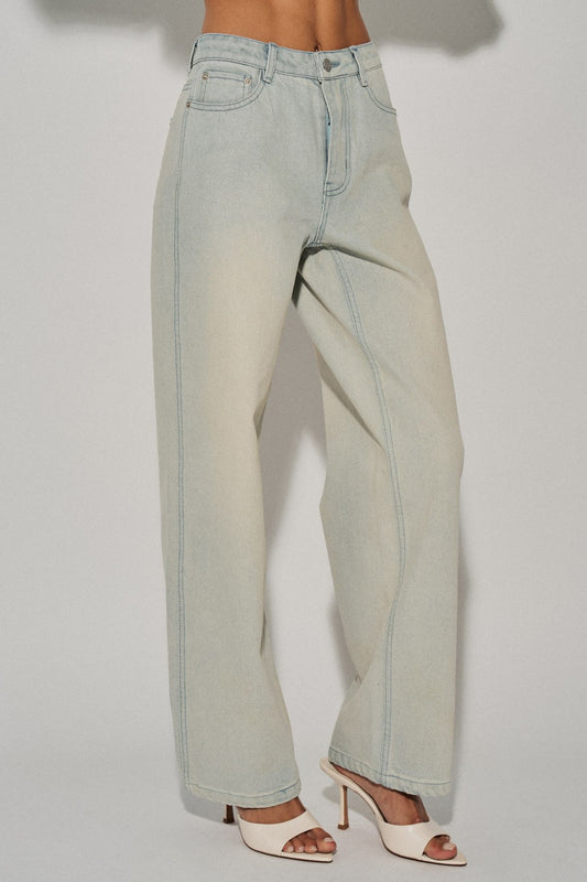 Ladies Denim Stright Pants