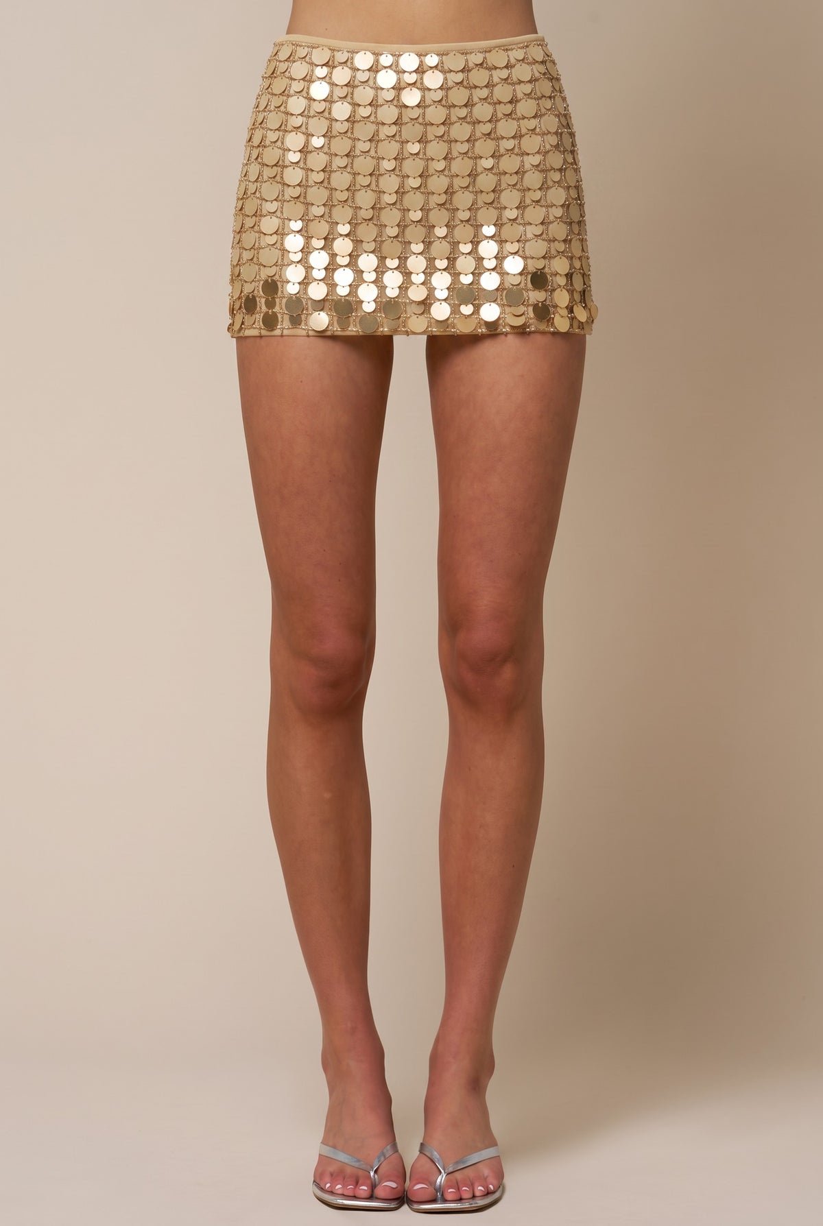 GOLD Sequin Mini Skort