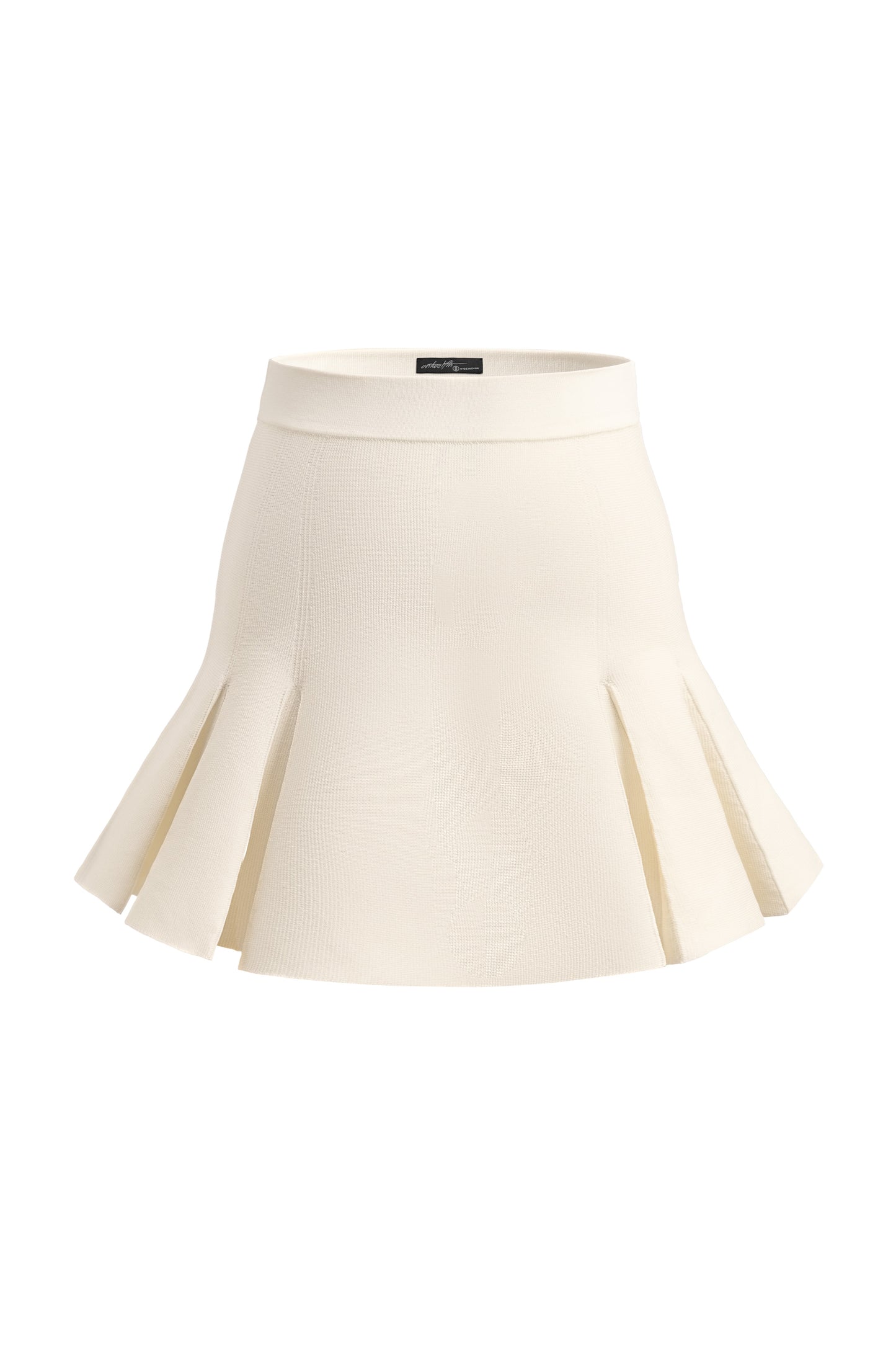 CREAM A-line Mini Skirt