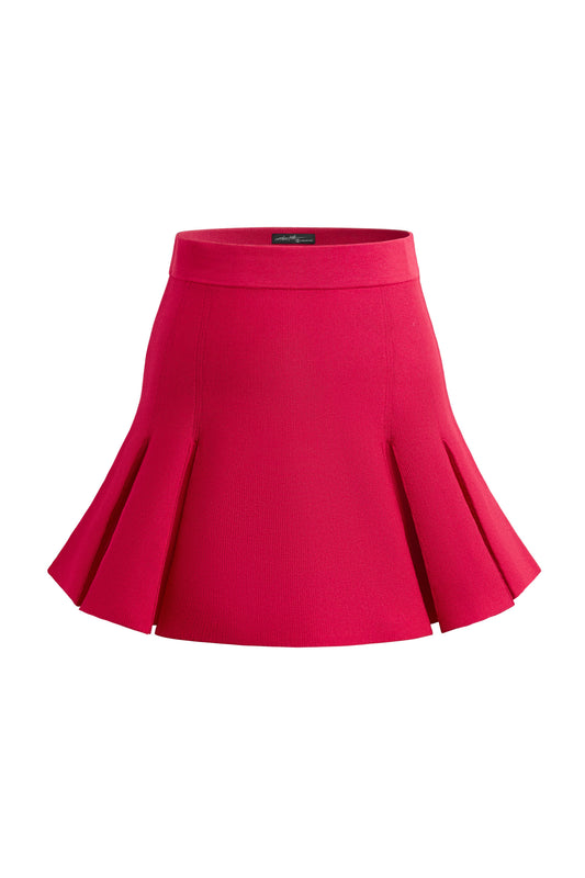 RED A-line Mini Skirt