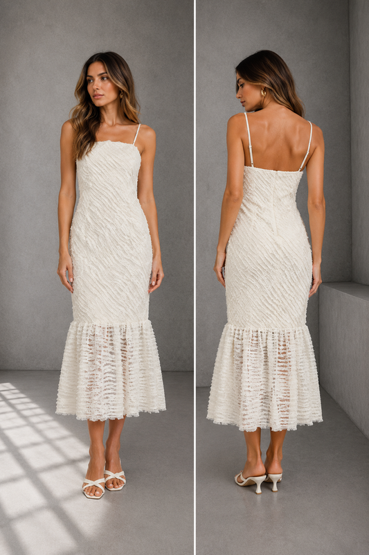 TEXTURED MESH AJUSTABLE KIDI DRES DRESS