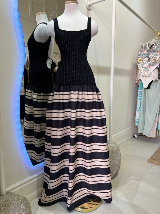 Tunic black and cream