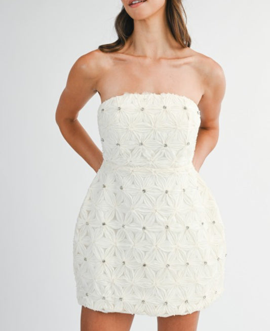 Textured white dress