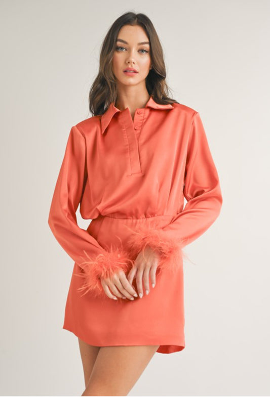 Orange blast dress