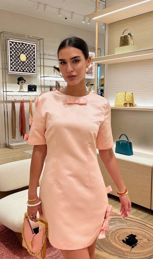 Pink bow dress