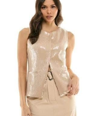 Nude Glitter Top/Vest