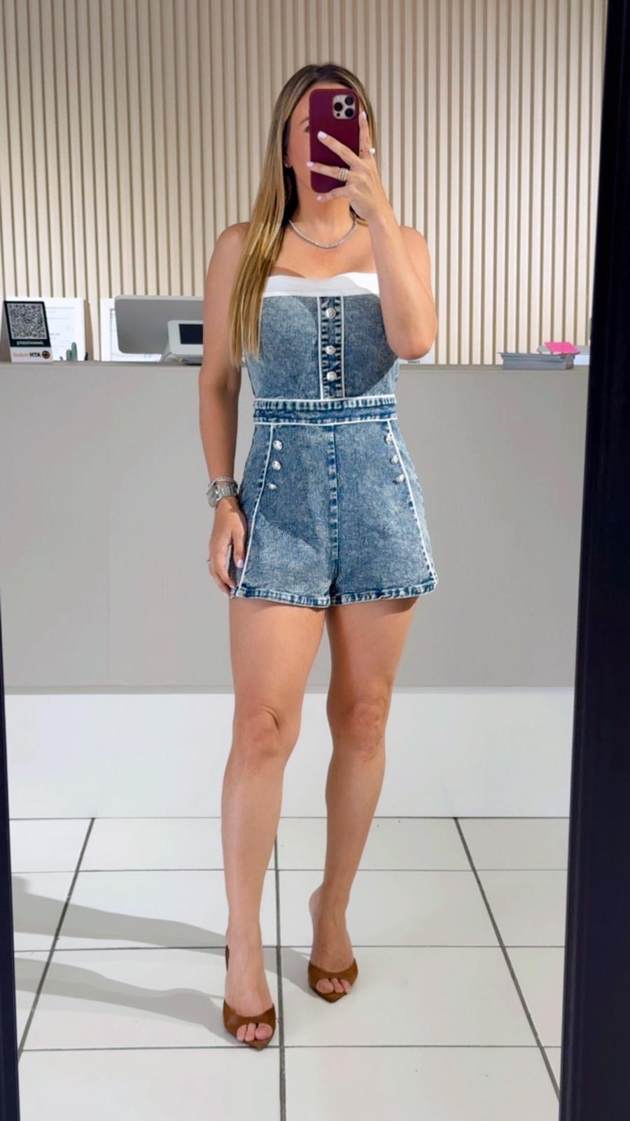 Acid Washed Romper