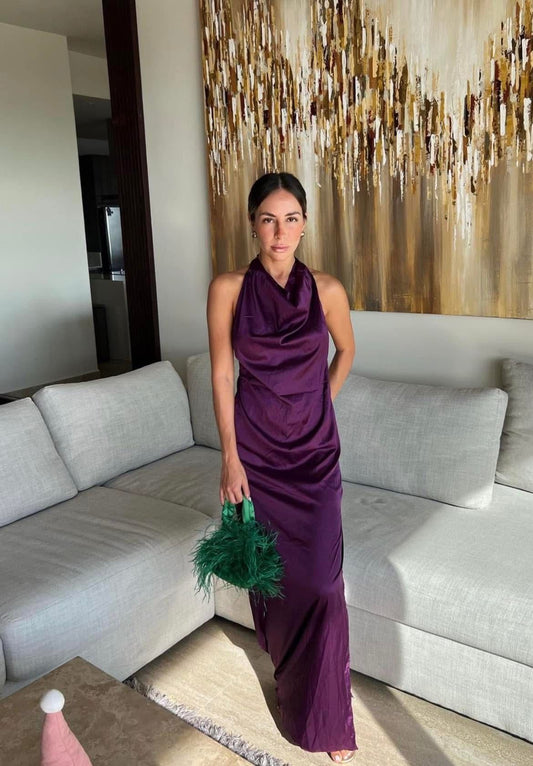 Violet Satin Set
