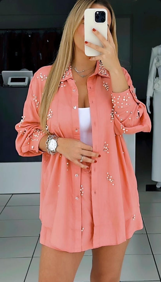 Peach/White Set