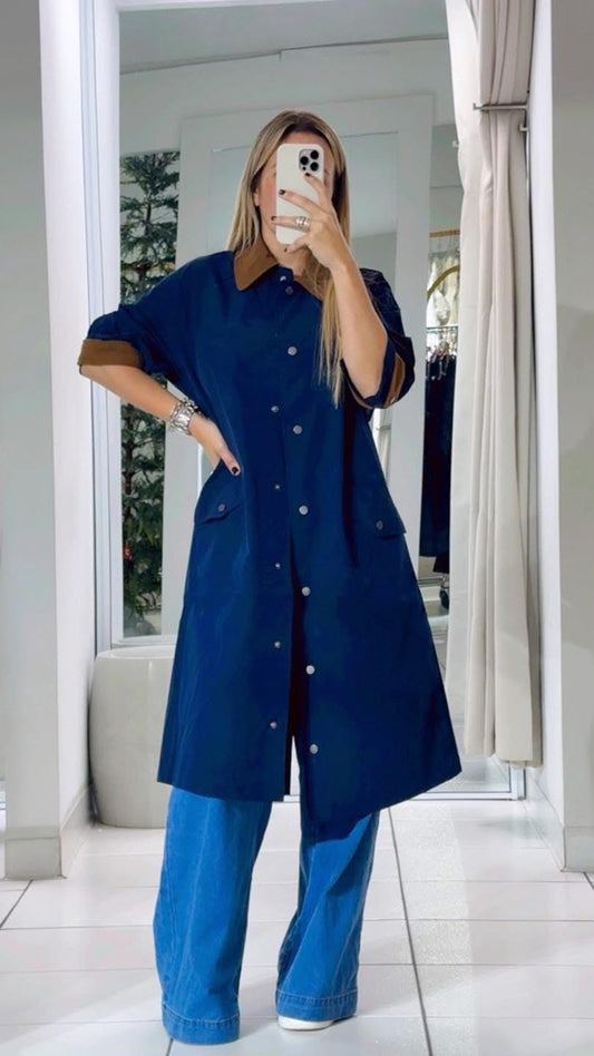 Navy trench coat