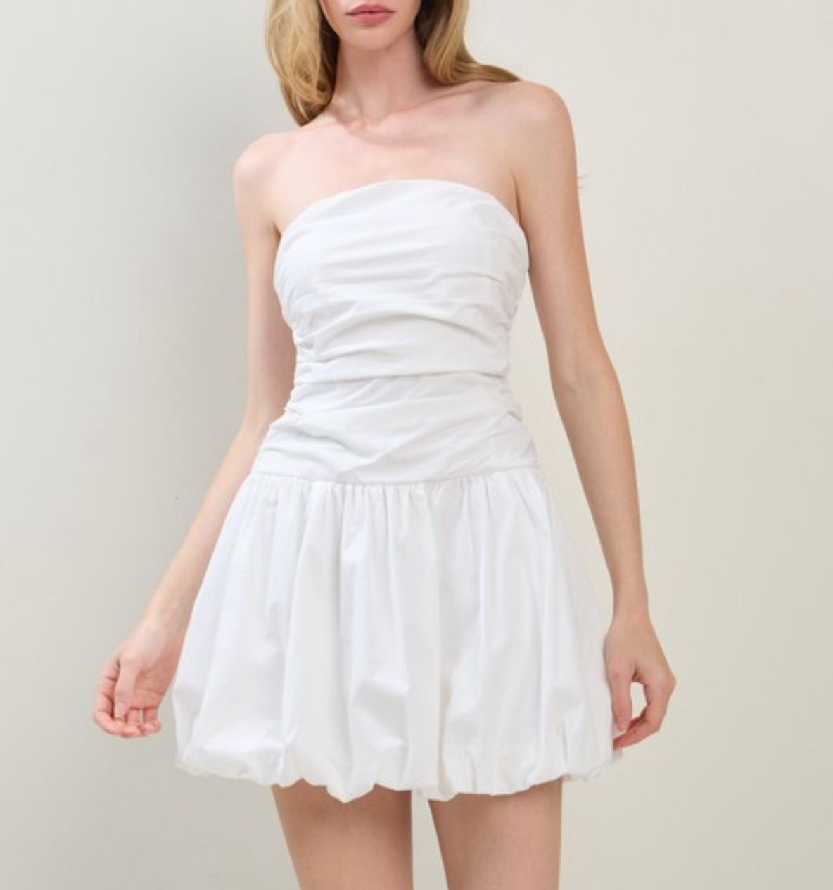 White bubble dress